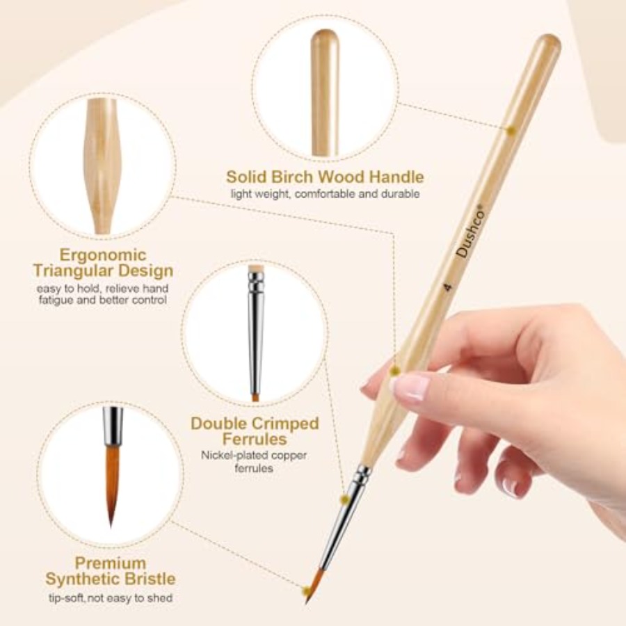 10 pcs Miniature Detail Paint  - Detailing Brush Set のレビューと価格