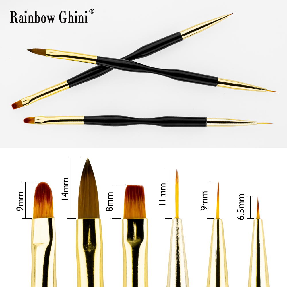 Rainbow Ghini 3Pcs/Set Dual He - Detailing Brush Set のレビューと価格