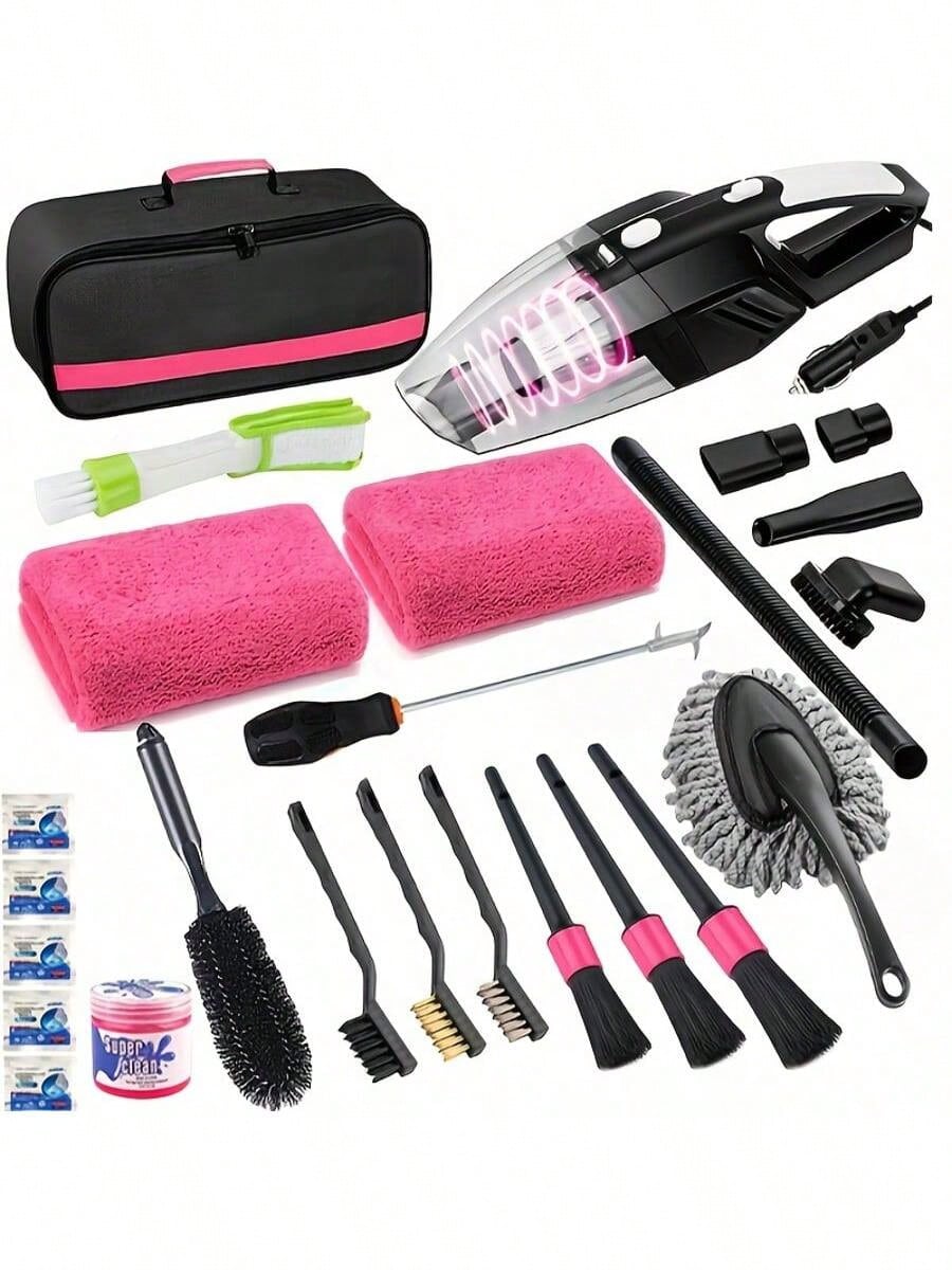 25pcs Car Cleaning Wash Kit In - Interior Detailing Kit のレビューと価格