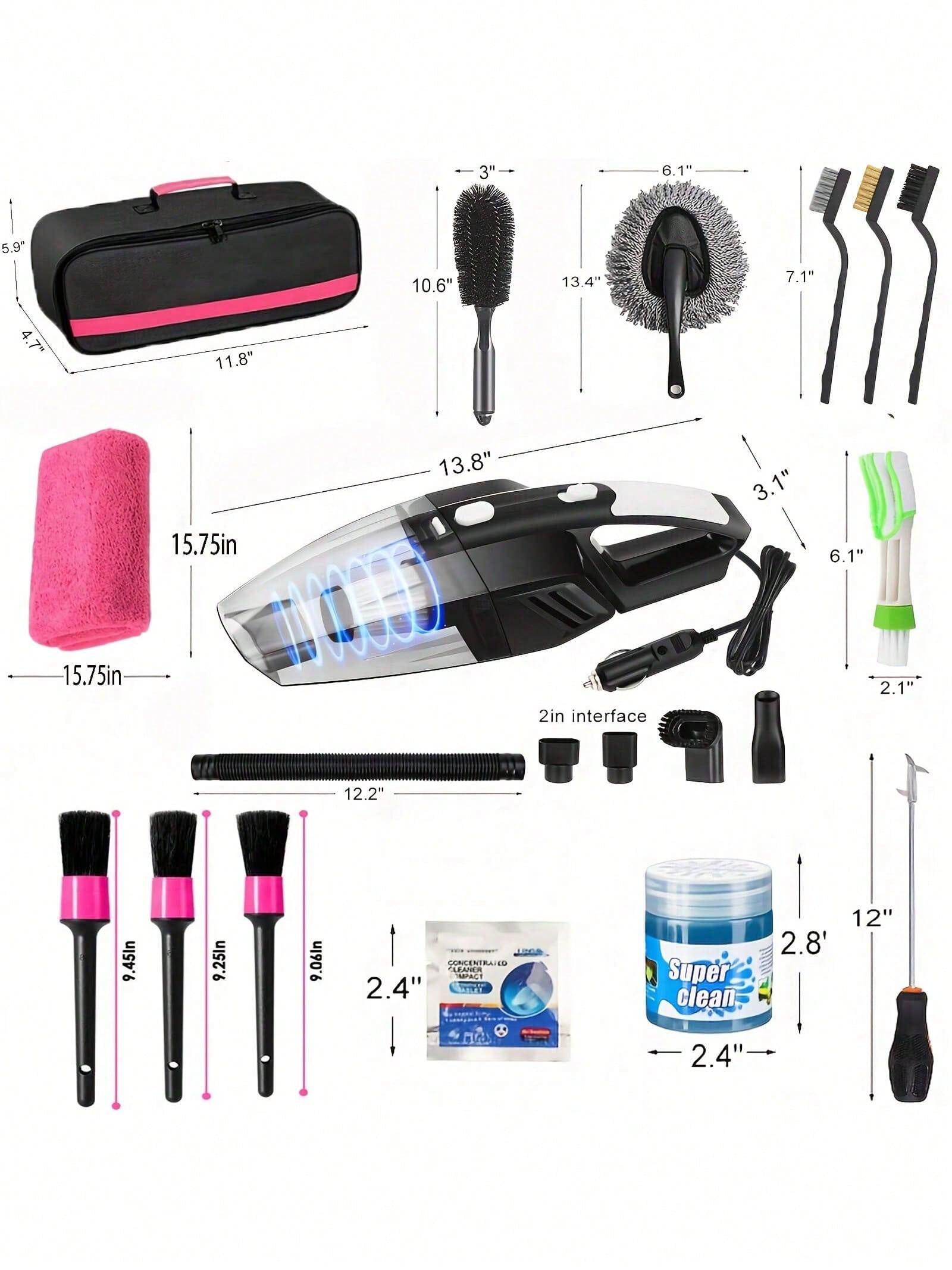 25pcs Car Cleaning Wash Kit In - Interior Detailing Kit のレビューと価格