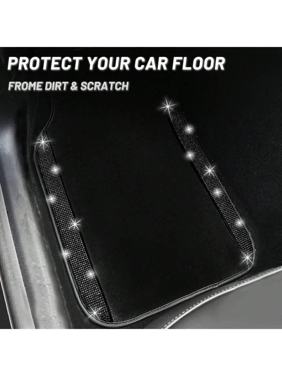 Bling Car Floor Mats Set With  - Dirt Brush Interior のレビューと価格