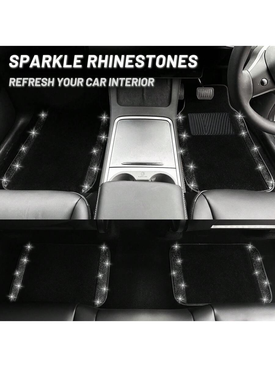 Bling Car Floor Mats Set With  - Dirt Brush Interior のレビューと価格