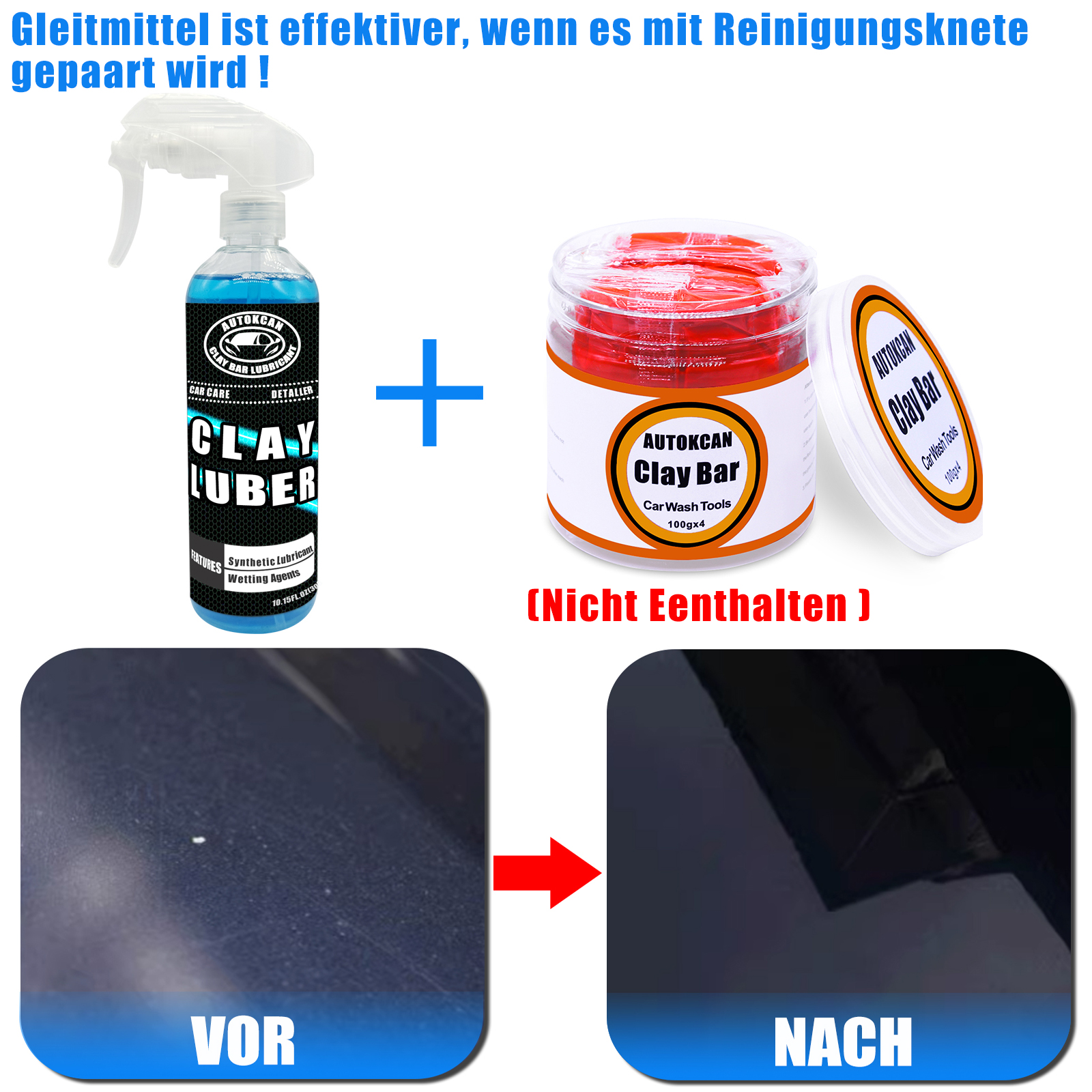 200G Car Clay Bar And 300ml Ma - Clay Bar Lubricant のレビューと価格