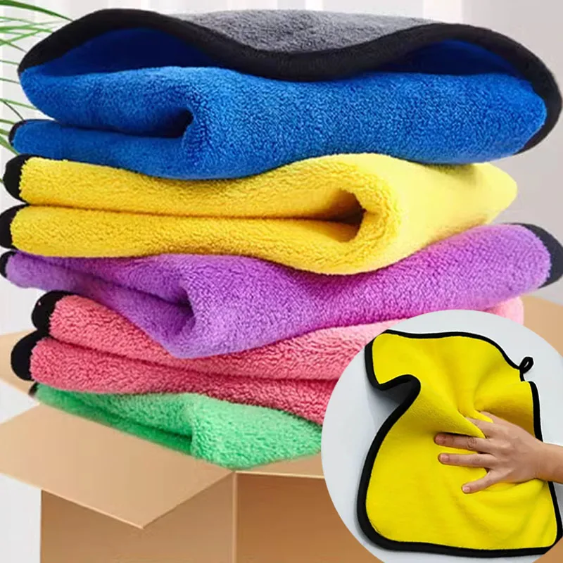 1/5pcs Thicken Car Microfiber  - Microfiber Towel Detailing のレビューと価格