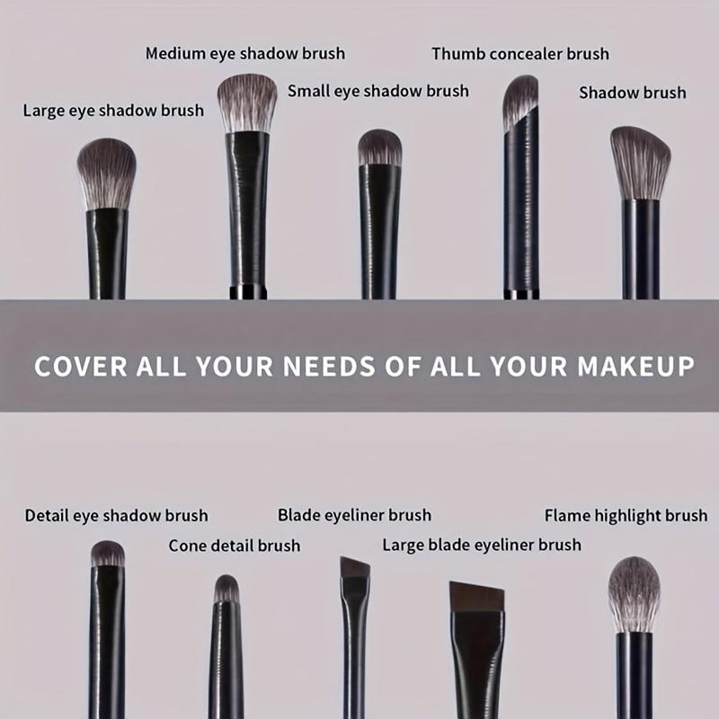 10pcs Soft Hair Eye Shadow Bru - Detailing Brush Set のレビューと価格