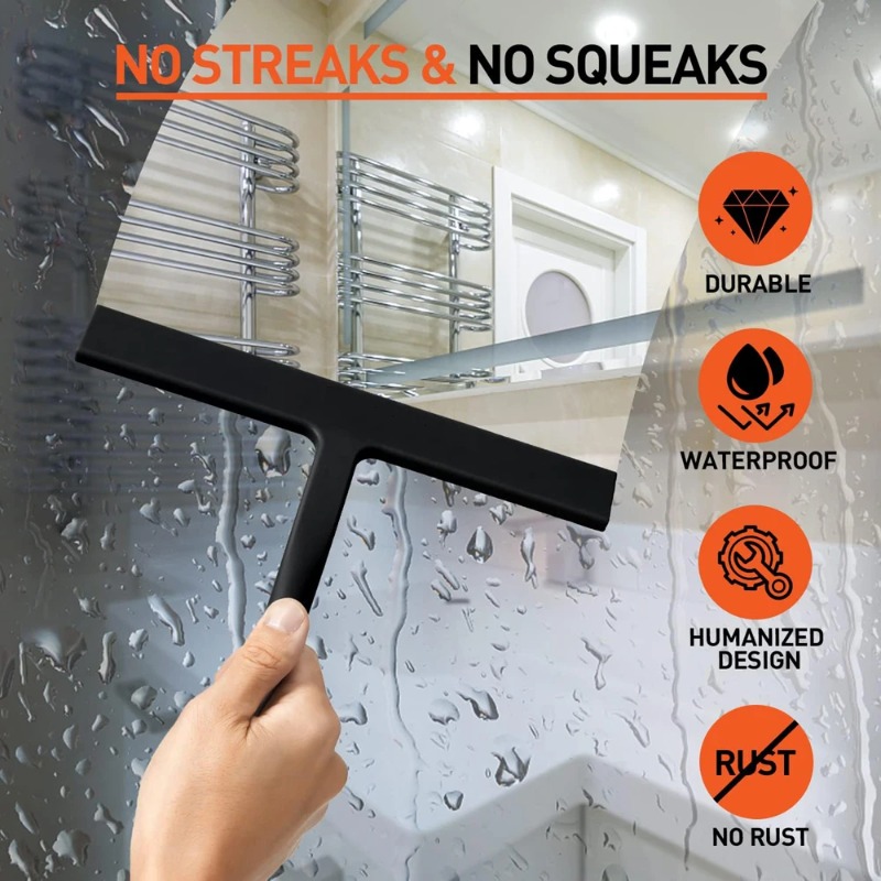 Matte Black Silicone Squeegee  - Glass Cleaner Streak のレビューと価格