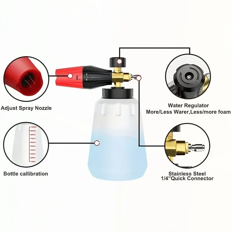 Adjustable Snow Foam Lance 1L  - Foam Cannon Car Wash のレビューと価格