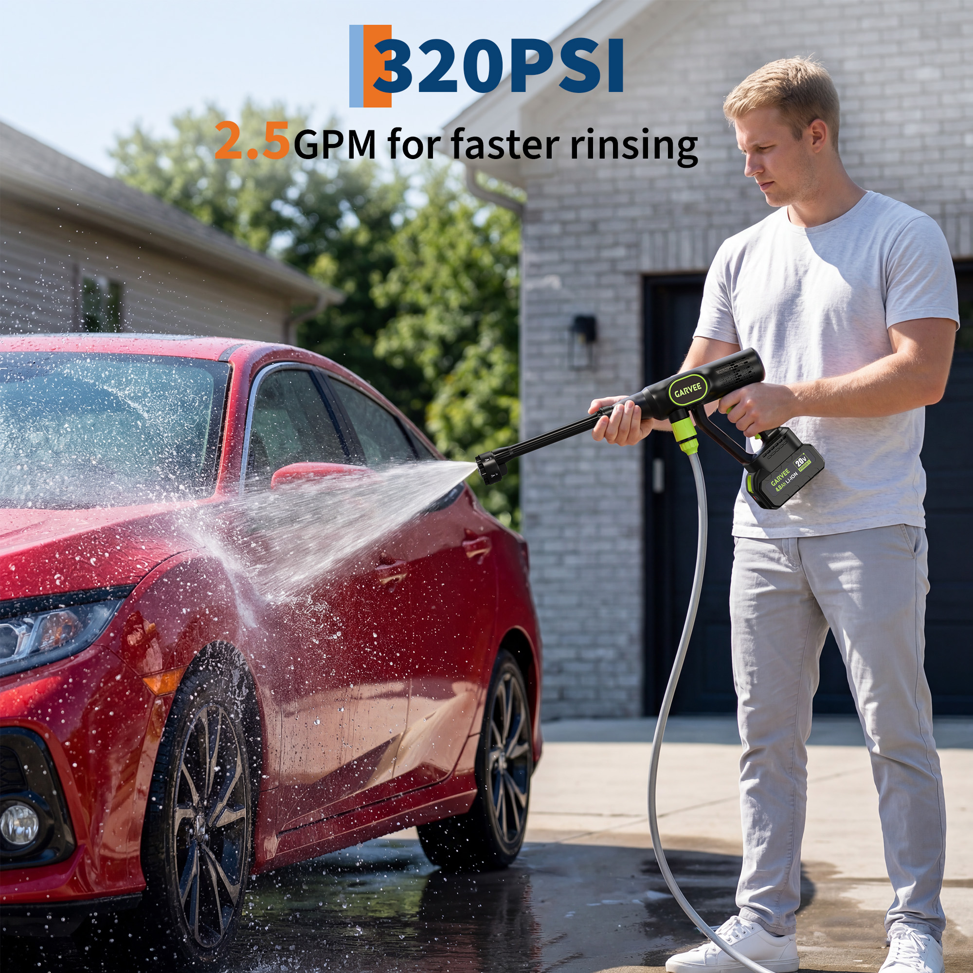 Cordless Pressure Washer, 320  - Foam Cannon Car Wash のレビューと価格